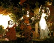 Sir Joshua Reynolds the montgomery sisters Sweden oil painting reproduction